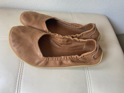 Vivobarefoot flat Women's brown Leather Ballet Casual Shoes sz 38/7.5