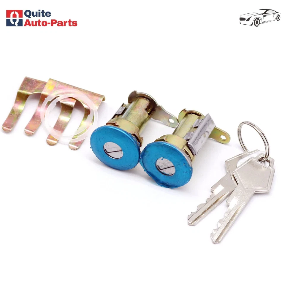 Se adapta a camioneta Dodge D100 D200 D300 1968-1974 2 piezas cilindro de bloqueo de puerta con llave Foto 2 de 4