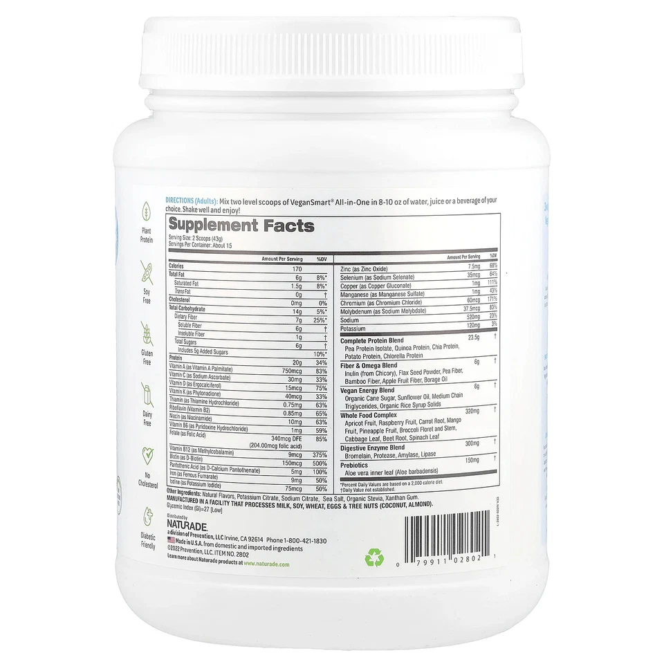 Batido nutricional todo en uno, vainilla, 1,4 lb (645 g) Foto 2 de 2