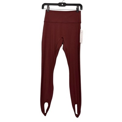 Athleta NWT Transcend High Rise Stirrup Leggings Maroon Women s Size M