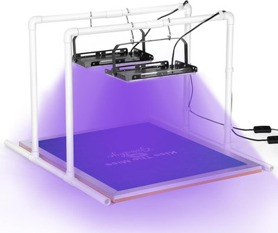 50W LED UV Screen Printing Exposure Unit with Stands & Cable Ties - 2PCS