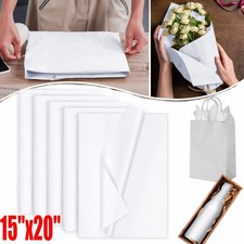 500 Sheets White Gift Tissue Paper 15''x20'' White Wrapping Tissue Paper Bulk