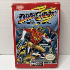 Dash Galaxy in the Alien Asylum NES Nintendo 8-Bit Game Cartridge w/box + book