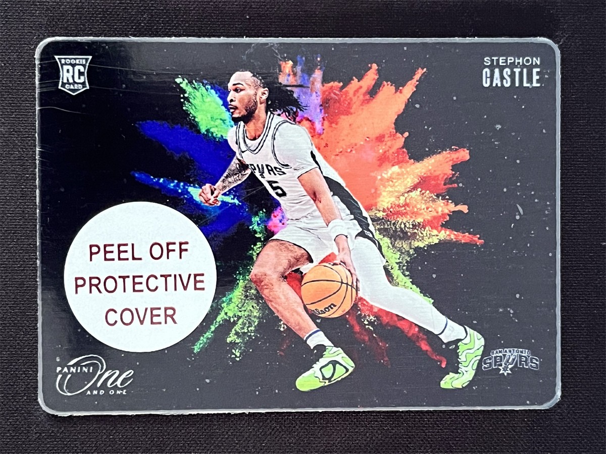 2024-25 One And One Stephon Castle #3 Metal RC Black Color Blast Case Hit SSP