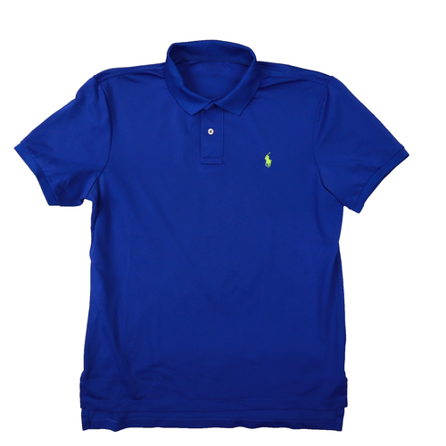 Polo Ralph Lauren Performance Royalblau Kurzarm Poloshirt Herren Größe Large