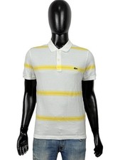 Polo Lacoste Uomo Cotone a Righe Manica Corta Taglia 4  M