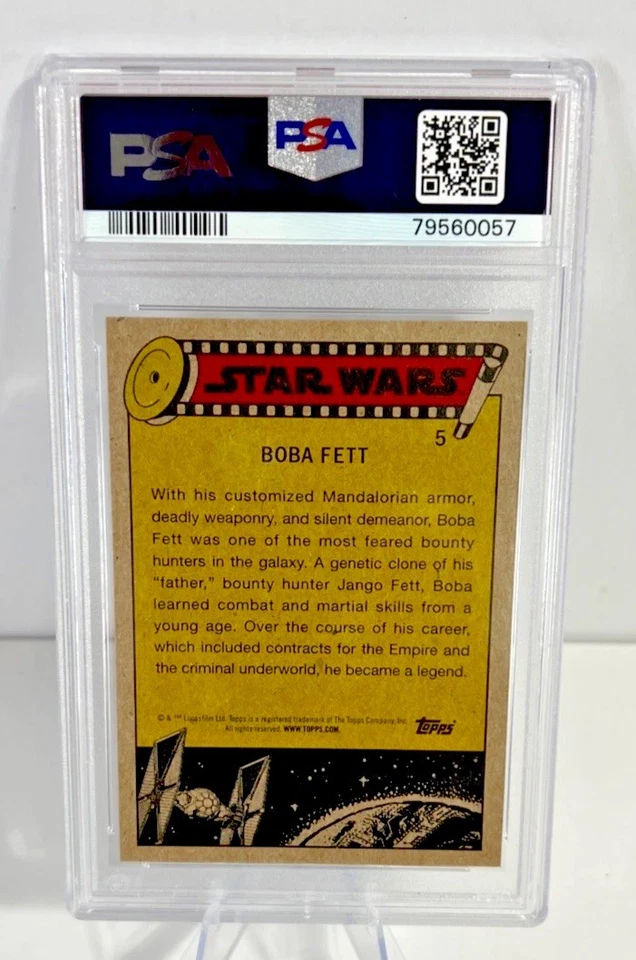 2018 Topps Star Wars Boba Fett #5 SDCC Promo /199 PSA 10 - Pop 18 - Image 4 of 4