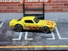 Vintage 2011 Hot Wheels Pontiac Firebird Trans Am Yellow W/red Flames
