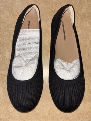 Amazon Essentials Women's Breathable Knit Ballet Flat with Round Toe, Size 7
