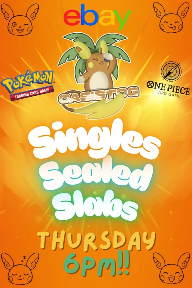 $1 STARTS 🔥 POKEMON + OP SINGLES SLABS AND SEALED 💎
