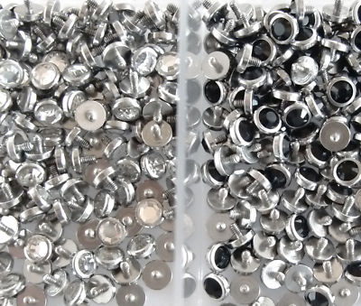 Dermal Anchor Aufsatz Hautanker Piercing Kristall weiß / schwarz Studio Qualität