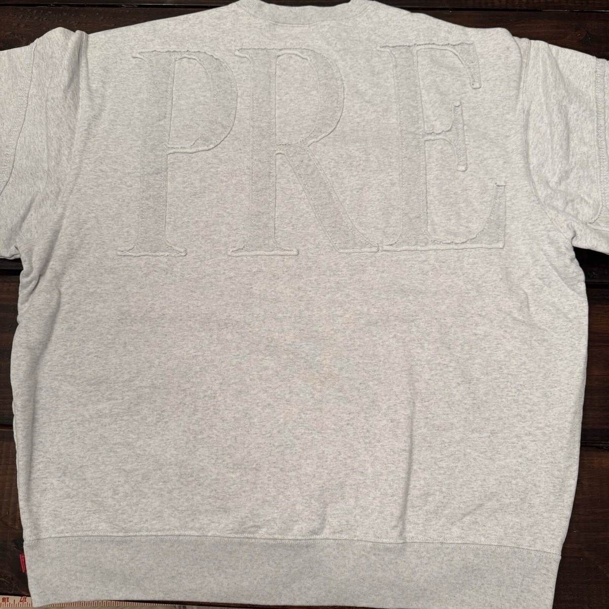 Supreme Tonal Applique Clewneck アッシュグレーM Supreme Tonal Applique Crewneck Ash Grey Size XL SS22 NEW