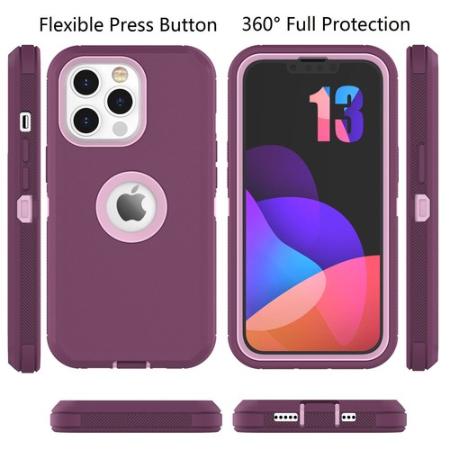 Funda para iPhone 14 13 12 11 XR XS MAX compatible con Otterbox Defender + Protector de pantalla - Imagen 30 de 51