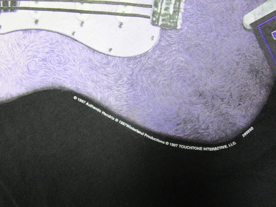 Camiseta Guitarra De Colección Jimi Hendrix Band Touch Tone de Wild Oats Talla (L) Hecha en EE. UU. Años 90 Foto 4 de 4