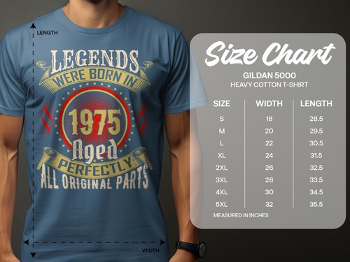 Camiseta 50 Aniversario Hombre Nacido 1975 Leyenda Celebrar 50 Años Divertido Regalo - Imagen 4 de 7