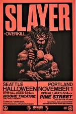 Slayer Concert Poster 12"x18" FREE SHIPPING