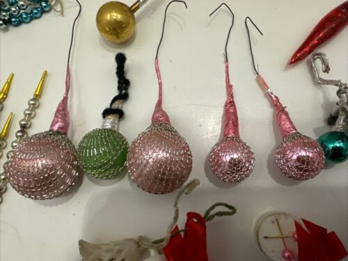 Antico/VINTAGE LOTTO FOIL WRAP/Ghirlanda di vetro/Campane/Altre NATALE/DECORAZIONI ARTIGIANALI - Foto 5 di 13
