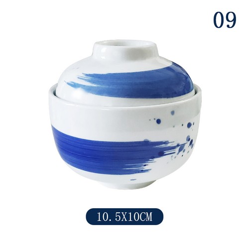 Zuppiera giapponese riso ciotola con coperchio sushi gnocco condimento ciotola ceramica stampata - Foto 24 di 27