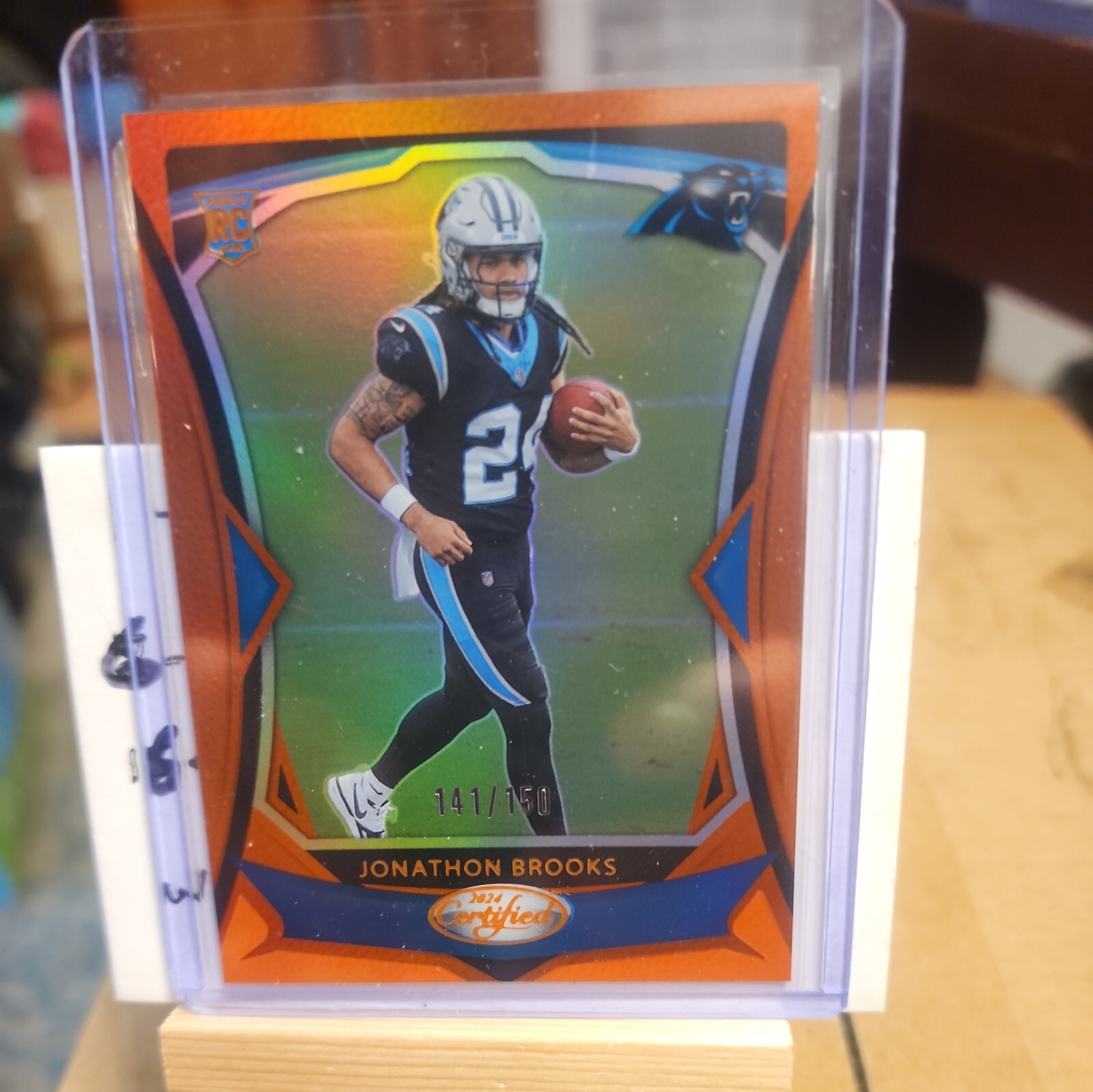 2024 PANINI CERTIFIED RC #136 JONATHON BROOKS MIRROR ORANGE 141/150
