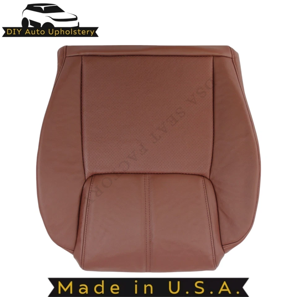 Cubiertas de repuesto delanteras de cuero sintético marrón sillín para Jeep Commander 2006-2010 Foto 2 de 4