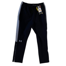 NWT Under Armour Girls Athletic Pants YSM - Squad Woven Sweatpants (Black)