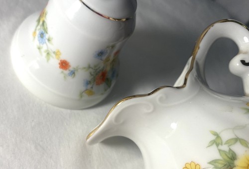 Lefton China Hand Painted Floral Mini Pitcher 1914 And Bell 1922 - Picture 24 of 24