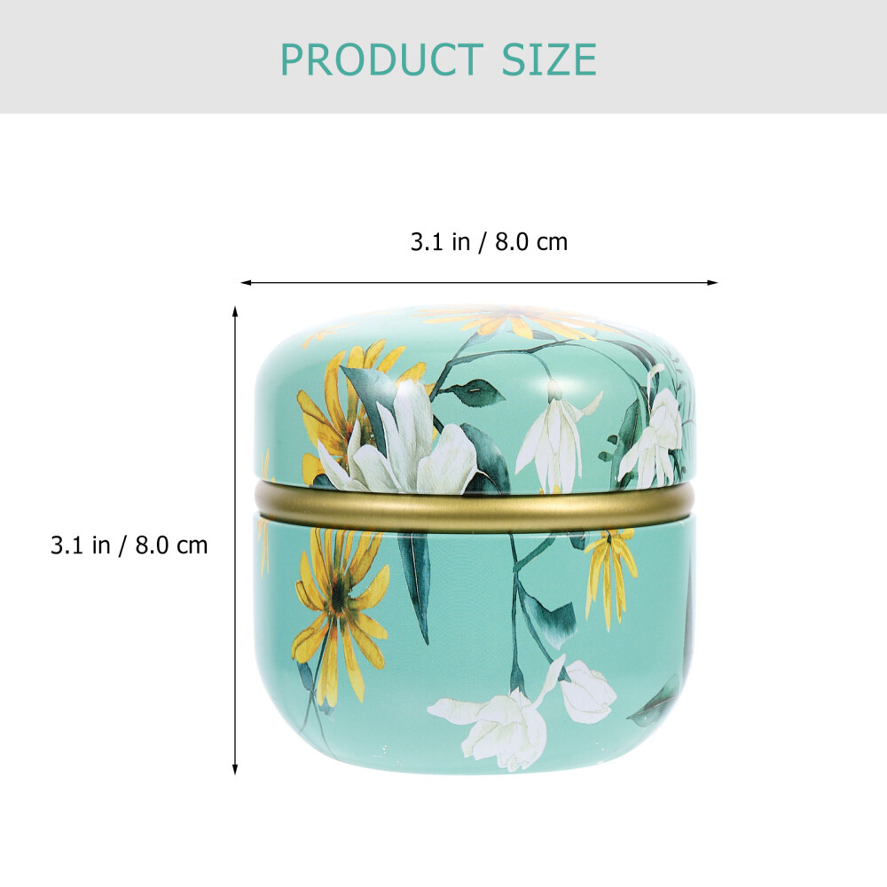 4 Pcs Tinplate Tea Can Tea Storage Jars Japanese Tea Storage Tin Empty