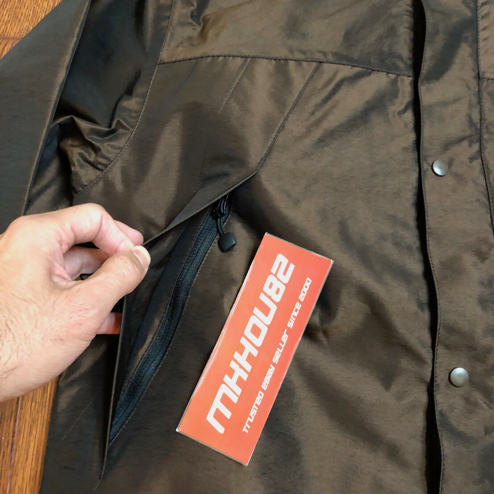 New Vintage Supreme Iridescent Taped Seamed Jacket Raincoat Brown