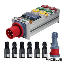 35KW 6-Way Industrial Plug Distribution Box 63A Power Distribution Box for Stage