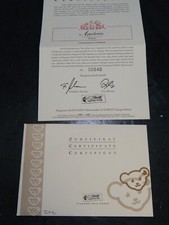 Steiff Appolonia Teddy Bear Certificate Of Authenticity Excellent Condition