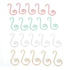 20pcs Christmas Ornament Hooks Hangers 4 Color 40mm Gadgets to Decorate Baubles