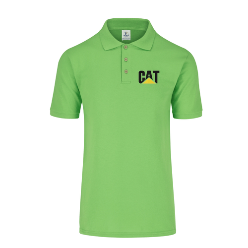 Polo Shirt Caterpillar Logo Short Sleeve Fitted Slim Fit Cotton Polyester 50/50 - Picture 5 of 13