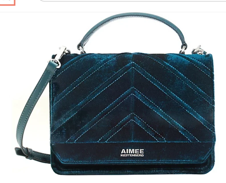 Aimee Kestenberg - Tiracolo expansível de veludo - Mia - Verde esmeralda