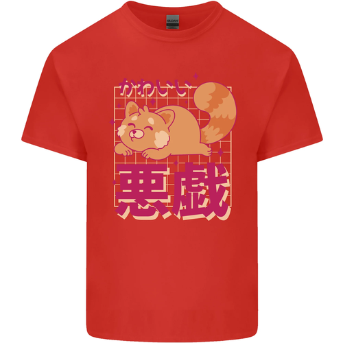 Kawaii Rojo Panda Japonés Lindo Algodón Hombre Camiseta - Imagen 51 de 94