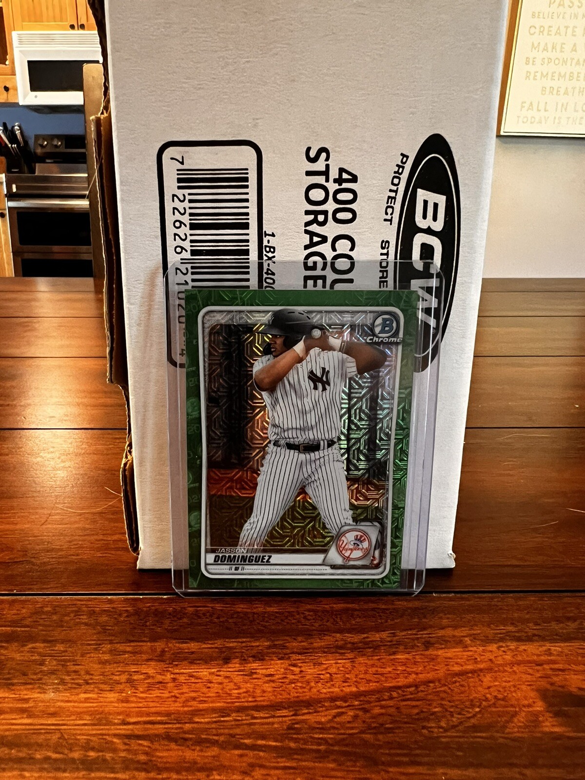 Bowman Chrome 2020 #BCP-243 Jasson Dominguez Mega Box Green Refractor/99