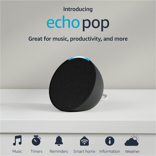 Amazon Echo Pop Smart Speaker 2023 Alexa Wifi Full Sound Compatto Dimensioni Tutti i Colori - Foto 9 di 39