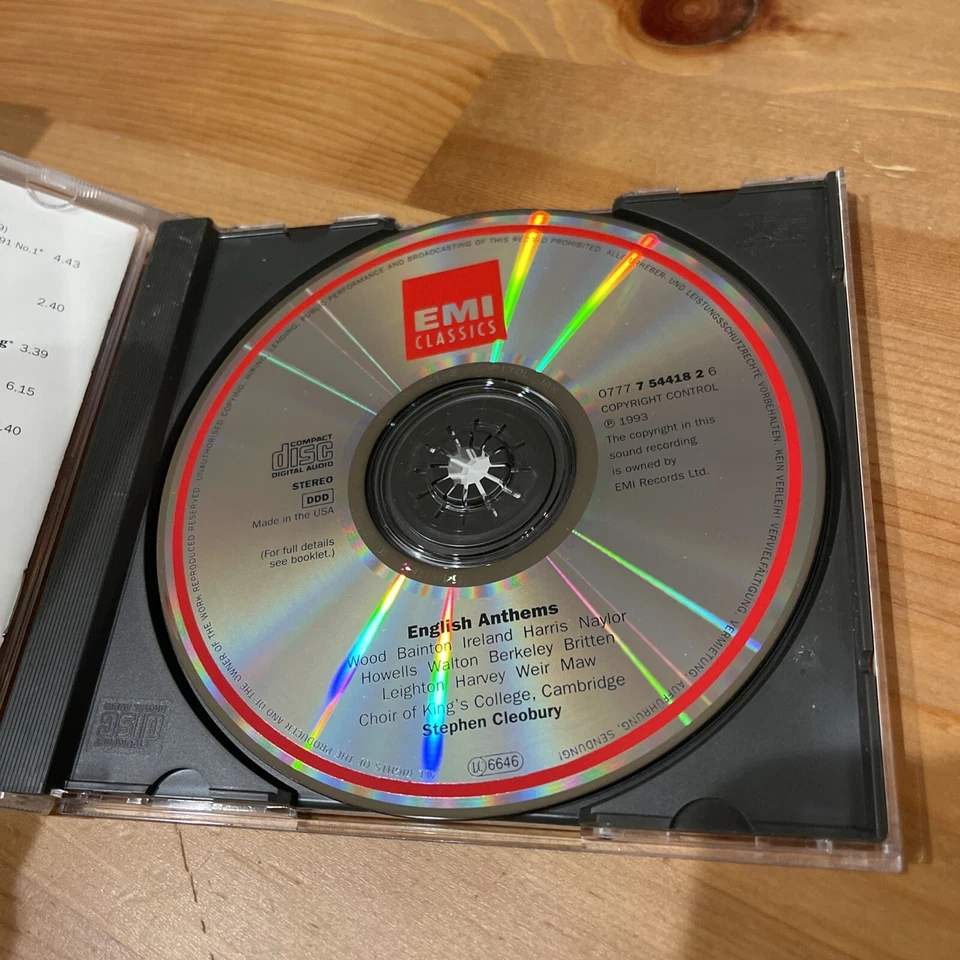K73 - English Anthems (CD, May-1993, EMI Classics) Excellent Condition Foto 3 de 4