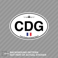 Charles de Gaulle Airport Euro Oval Sticker Decal Vinyl CDG France Paris