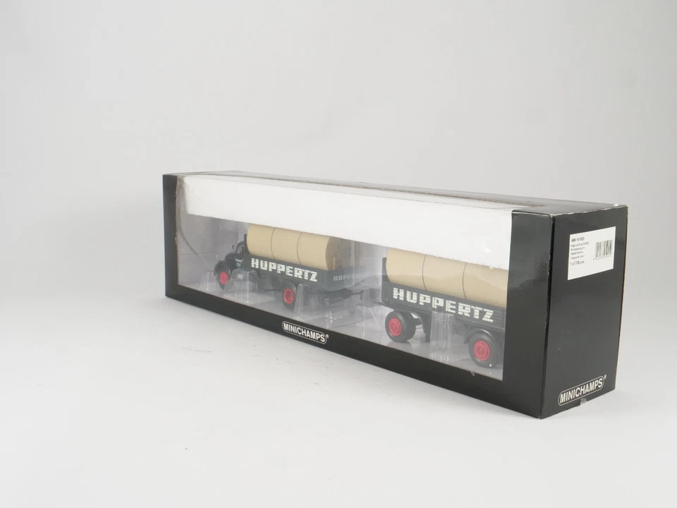 MINICHAMPS Magirus S 6500 Pritschenzug Con Kabeltrommein Huppert Koln - Immagine 2 di 4