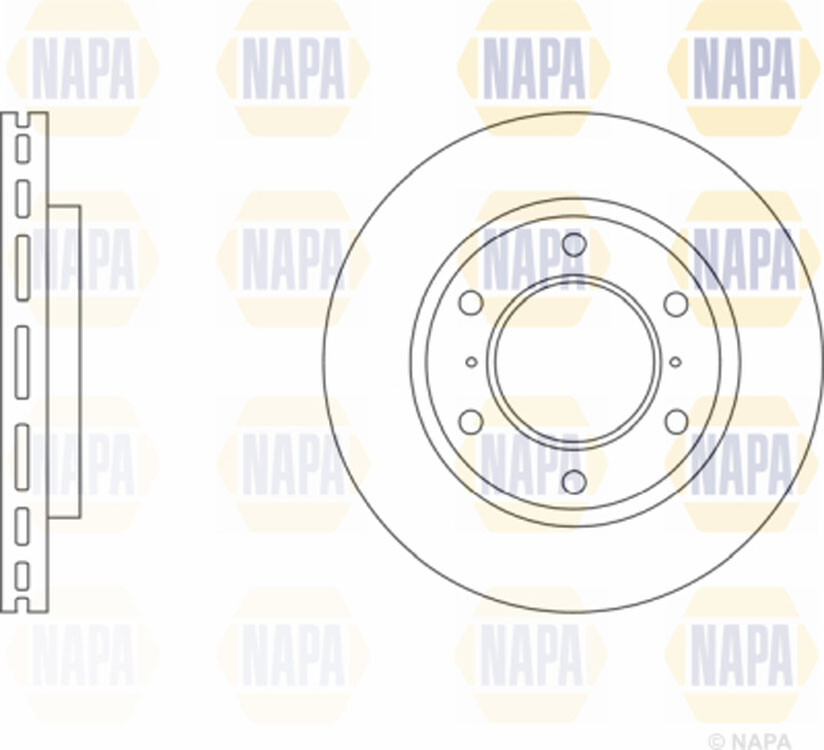 Fits Mitsubishi L200 20062015 2.5 D 1x Brake Disc Front NAPA MN102276