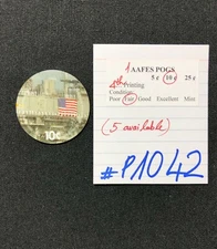 AAFES POGS, 4th Series/Printing,1 POGS, 10¢, #P1042, FAIR