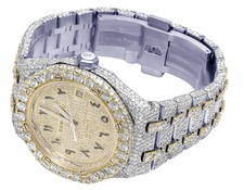 Audemars Piguet Royal Oak 37MM 18K Yellow Gold/ Steel Diamond Watch 32.75 Ct 10