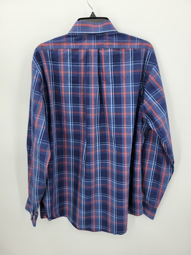 Camisa Brooks Brothers Para Hombres XL Azul A Cuadros Con Botones Manga Larga Negocios Informal - Imagen 2 de 10