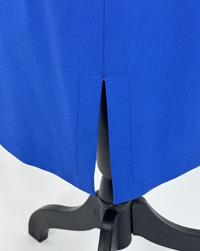 ⭐️ Yigal Azrouel Midi Sleeveless Sheath Dress Blue Size 8 - Picture 5 of 10