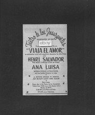 TEATRO DE LOS INSURGENTES SHOW VIAJA EL AMOR MEXICO CITY D.F. MEXICO 1945 AD