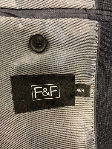 F & F SUIT JACKET/BLAZER IN NAVY 46R BNWT - Picture 7 of 7