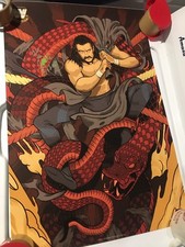 Joon The Goon Jake the Snake Art Print Gallery 1988 WWE WWE Poster Litho Signed