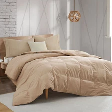 UNIKOME Summer Cooling Comforter Lightweight Hot Sleeper Oversize Blanket Khaki