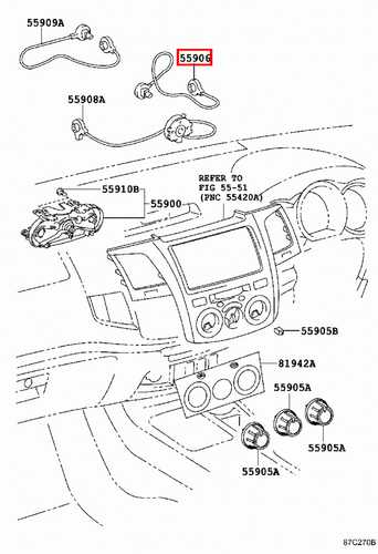 Genuine Corolla ZRE171 ZRE152 ZRE151 ZRE143 Dash Heater Direction Control Cable - Picture 17 of 20