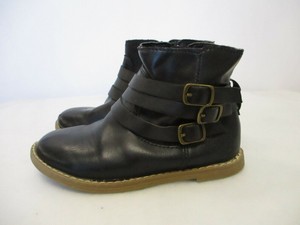 Details About Old Navy Toddler Girls Black Booties Strappy Black Jack Side Zip Boots 8